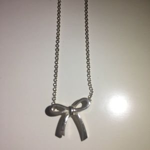 Tiffany & Co. Silver Bow Necklace